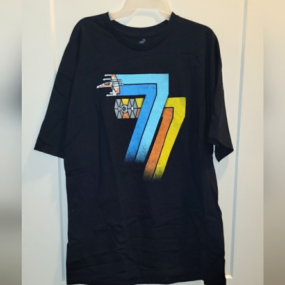 Star Wars TeeFury 77 Graphic Print Crew Neck Tshirt Mens Adult Size XL